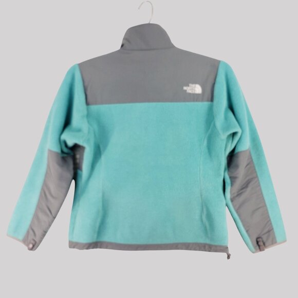 The North Face Womens Turquoise & Gray Full-Zip Fleece Jacket Size S - Picture 2 of 9